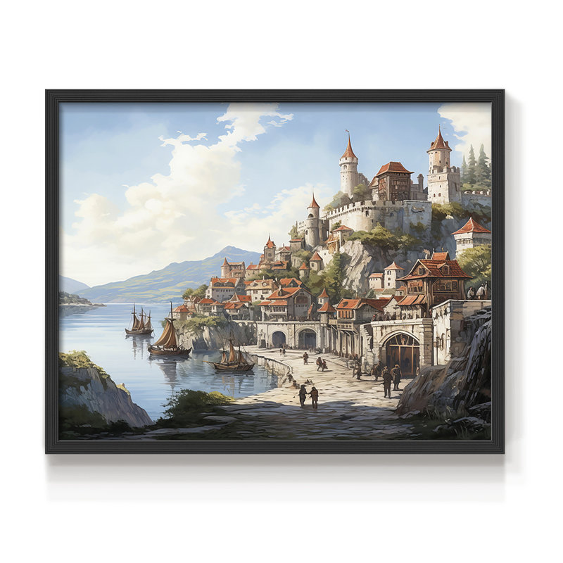 Paysage - Lxxiii - Reproduction encadrée - réarmable, H 22 po x l 28 po, Noir