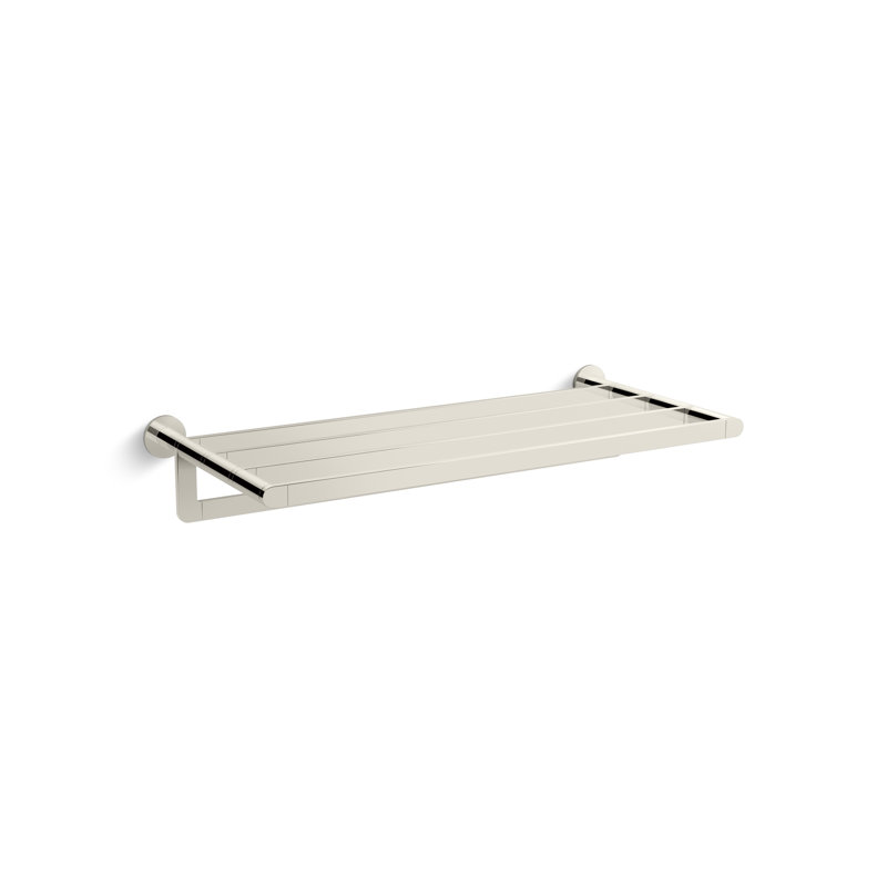 Hotelier Wall Mounted Towel Rack, Polished Nickel