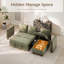 83" L Shaped Storage Sectional Sofa Couch, Pull Out Sleeper Sofa Bed