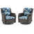 Cadre brun / coussin bleu est en rupture de stock