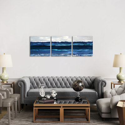 Été surf - ensemble d'art mural sur toile tendue (ensemble de 3)
