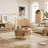31.5" Modern Round Lift Top Coffee Table With Fluted Door & Storage-801705317