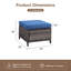 Ensemble de 2 repose-pieds en rotin avec coussins amovibles en osier pour patio-2143425279-2145596456
