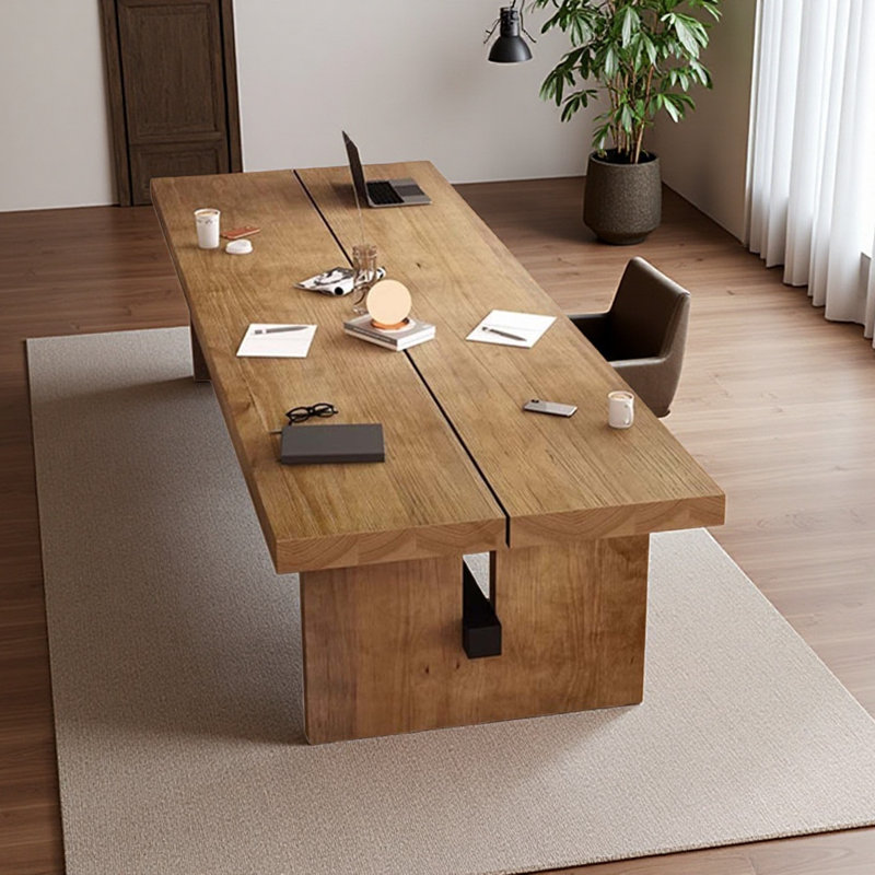 Solid Wood Executive Desk, 29.53" H x 94.5" W x 35.43" D