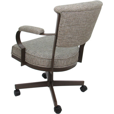 Magaw Swivel Metal Caster Dining Chair