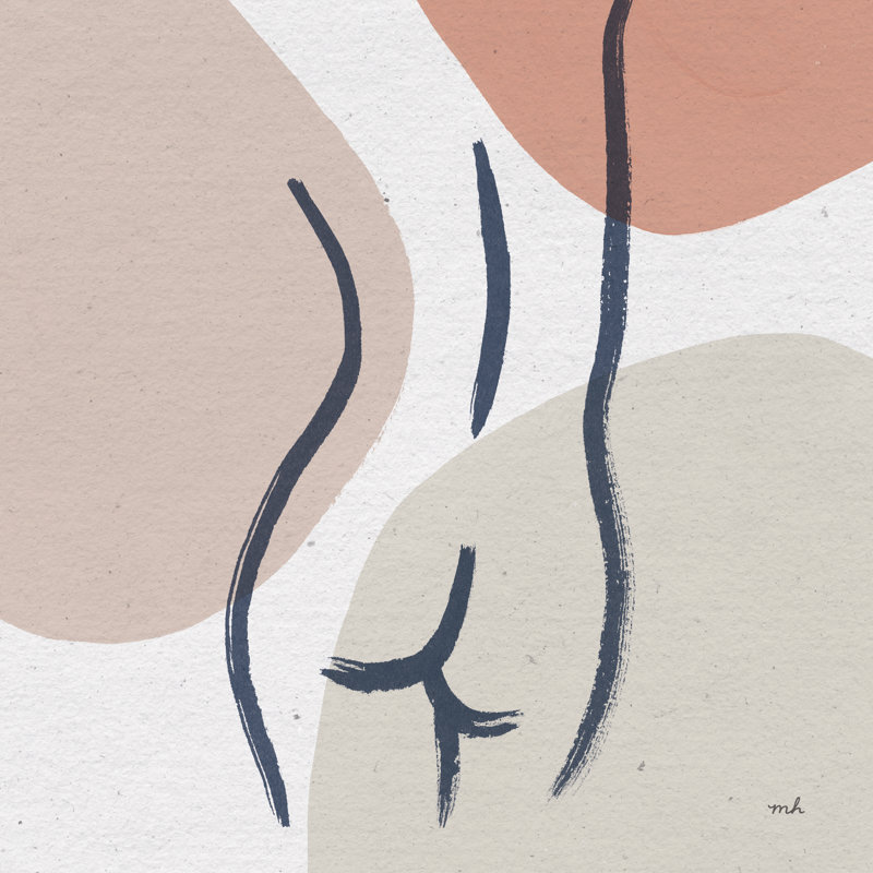 Line Figures II by Moira Hershey - Wrapped Canvas Print, 30cm H x 30cm W
