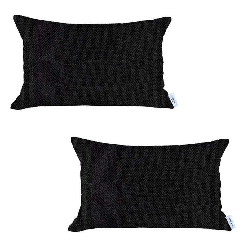 Housse de coussin réversible, Noir