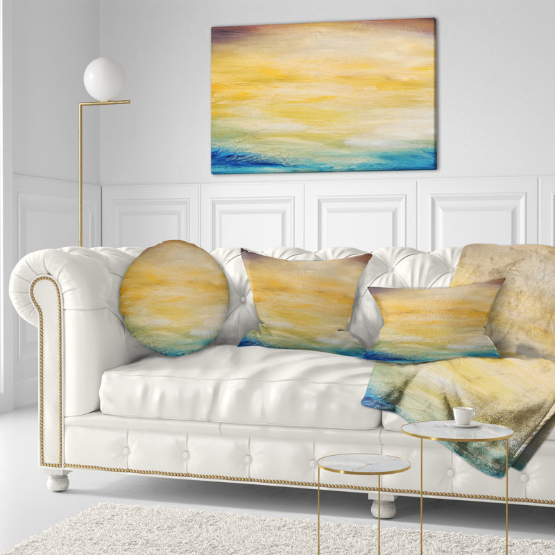 Coucher de soleil abstrait - Coussin imprimé abstrait