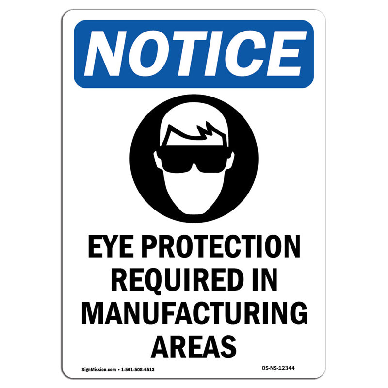 Eye Protection Required Sign