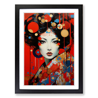 Geisha Dadaism Art - Framed Print
