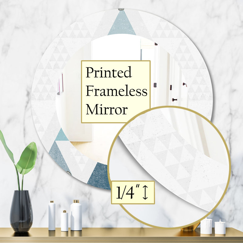 Miroir mural Minimal Triangles III, H 31,5 po x l po