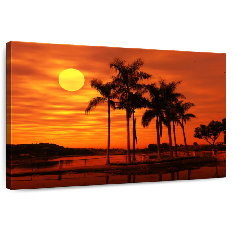 Orange Beach Scene, 34" H x 51" W