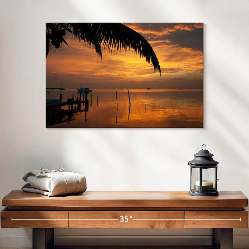 Gillard Sunset In Belize, 16" H x 24" W
