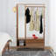 Armoire en bambou pour garde-robe autoportante