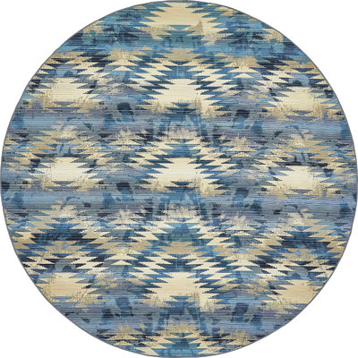 Tapis intérieur / extérieur bleu Tomlinson