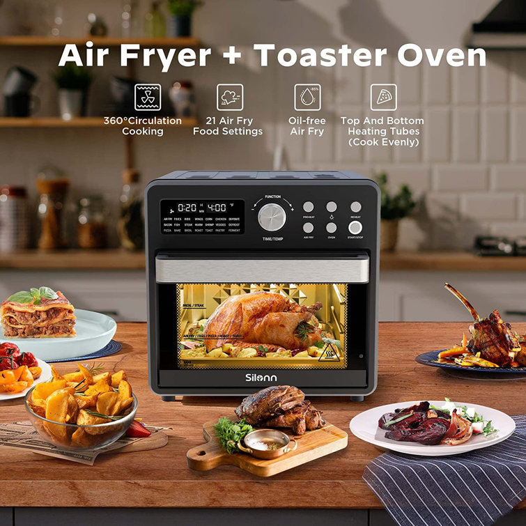 ECOWELL Air Fryer Toaster Oven Combo,15-in Airfryer Toaster Ovens