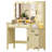 Camaya Makeup Vanity With LED Light and Charging Station-78311091