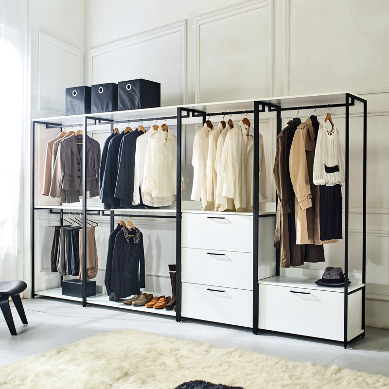 Armoire blanche - 2X plus épaisse, construction modulaire avec accès à l'eau, structure en métal, grand espace de rangement