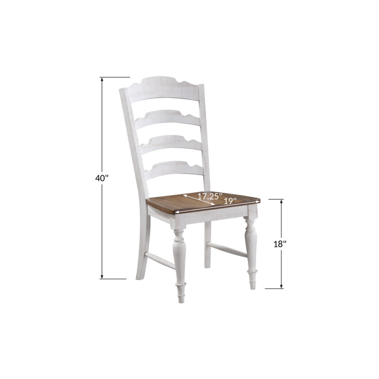 Amasya Ladder Back Side Chair (Set of 2) Lark Manor Color: Black