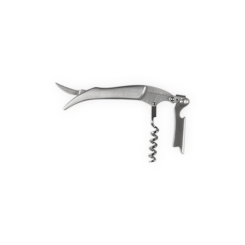 Le Creuset/Screwpull One-Step Waiter's Friend Corkscrew Wine Opener, Black Walnut, Stainless Steel