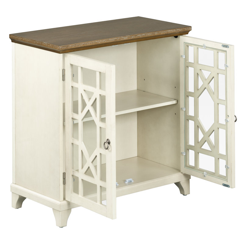 Armoire à deux portes Aaron, Oak / Cream