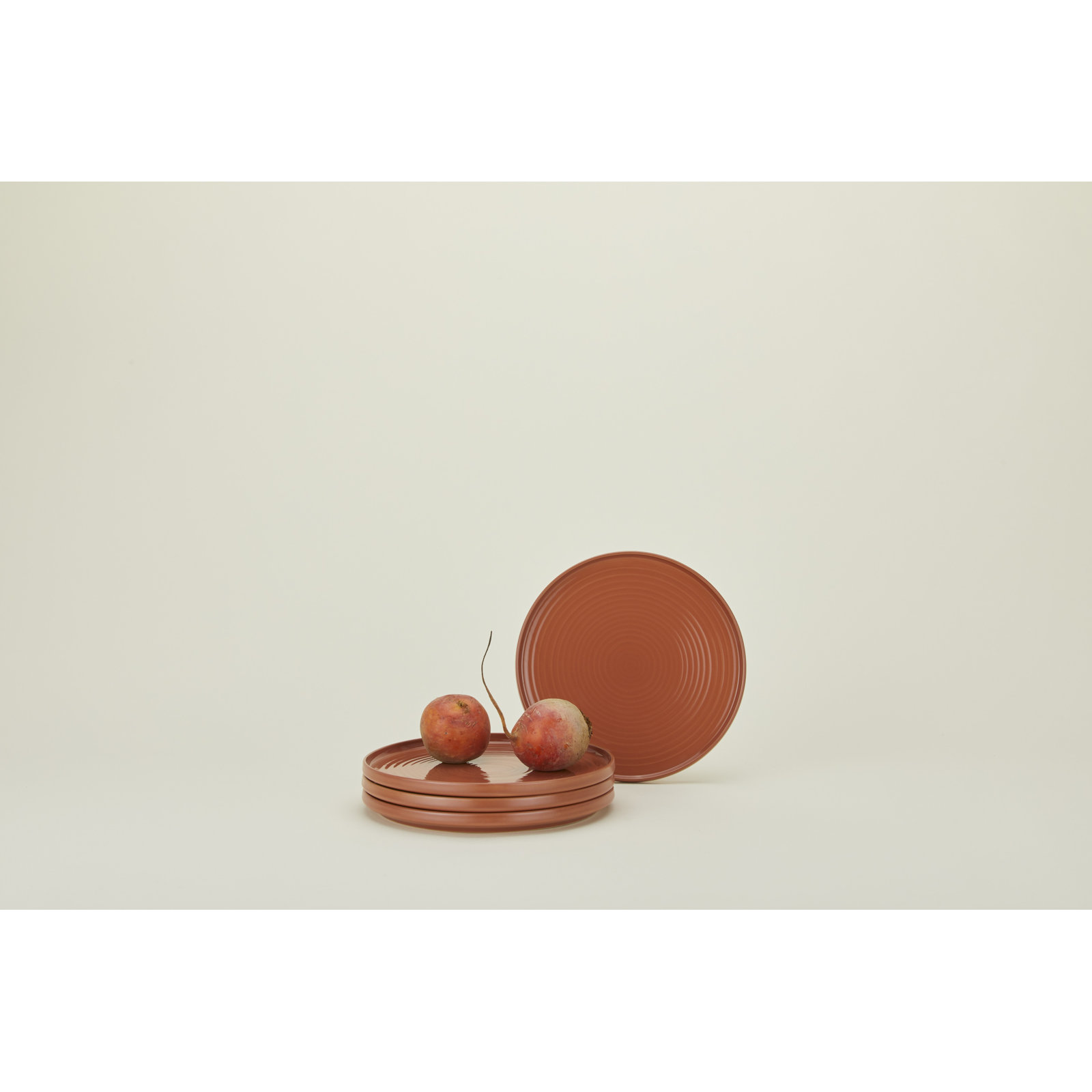 Essential 10.5'' Stoneware Dinner Plate , Set of 4, Red