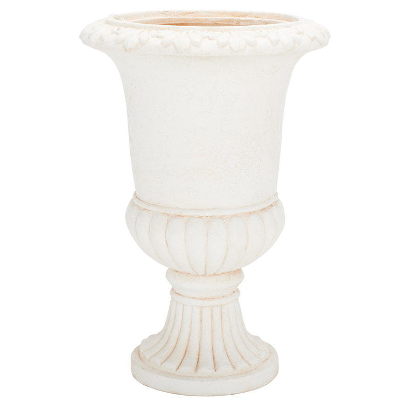 Pot à fleurs en oxyde de magnésium Copacabana H 19,7 po, Blanc cassé