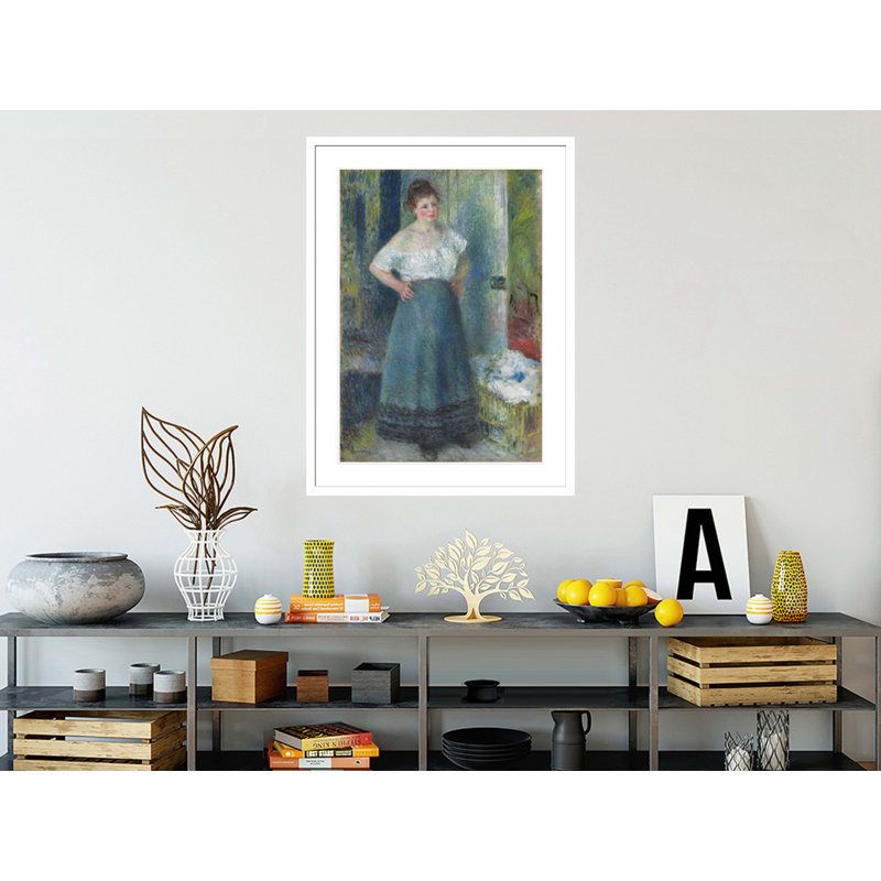 «The Laundress» par Pierre-Auguste Renoir, impression giclée encadrée, H 16,75 po x l 13,34 po