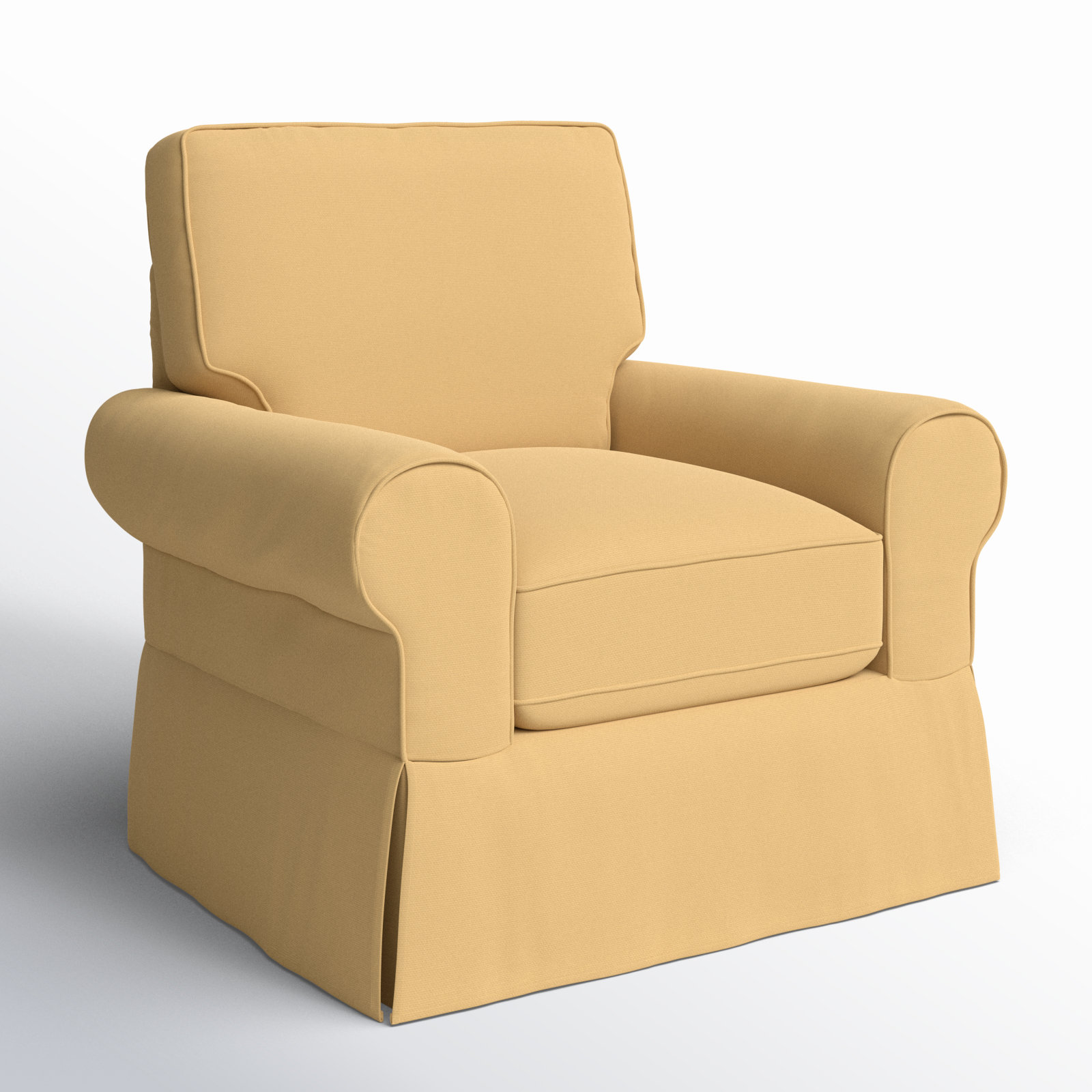 Porter Slipcovered Armchair, Bayou Sunshine Canvas