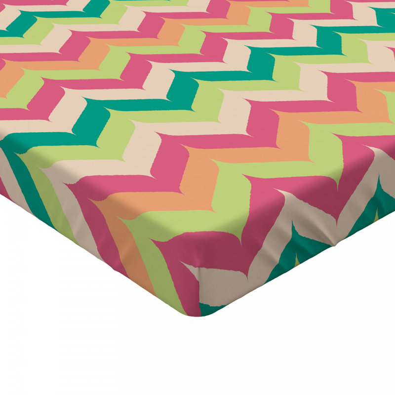 Microfiber Chevron Fitted Sheet, Full Fitted Sheet