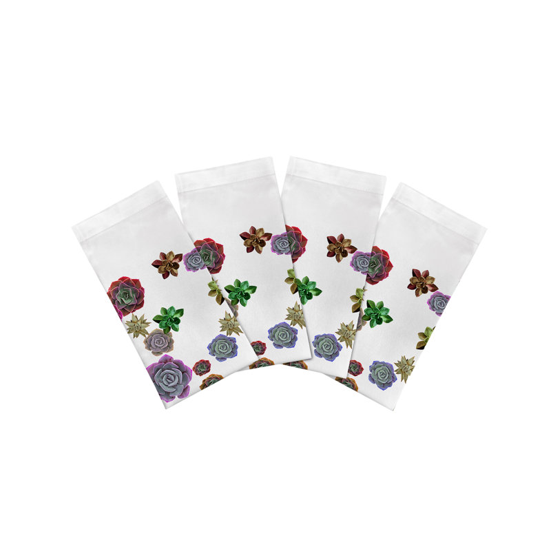 Serviettes de table Succulents, Crayons-pastel