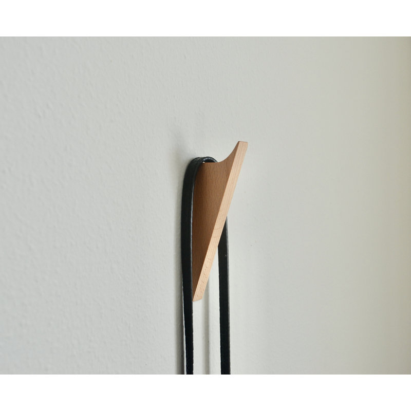 Airlene Solid Wood Wall Wall Hook, Light Brown