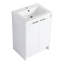 Meuble-lavabo autoportant blanc brillant avec lavabo en résine de 24 po, fonctionnalité esthétique moderne, style et fonction à fermeture silencieuse,
