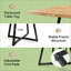 Tables de salle à manger industrielles, structure en bois aggloméré, style rustique, utilisation dans un bureau personnel