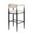 Counter Height Upholstered Bar Stools With Backs, Iron Legs, And Comfortable Fabric Seating, 260LBS Weight Capacity, Set Of 2-1732611333