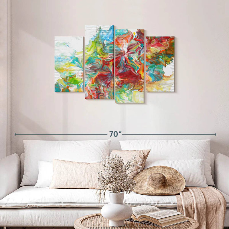 Avery Abstract Pouring X, 27" H x 43" W