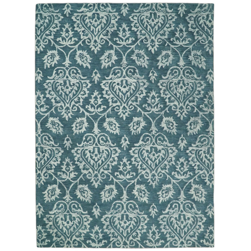 Talmadge Wool Damask Indoor Rug, Rectangle 8' x 11'