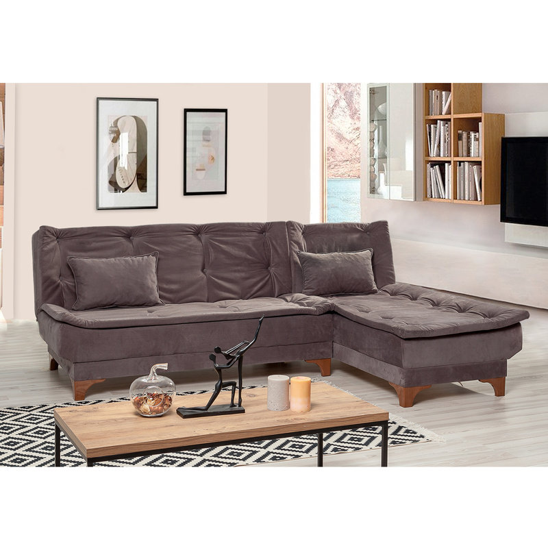 Matoury Corner Sofa-Bed, Anthracite