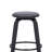 30 Inch Bar Height Backless Swivel Gray Faux Leather And Black Wood Mid-Century Modern Bar Stool