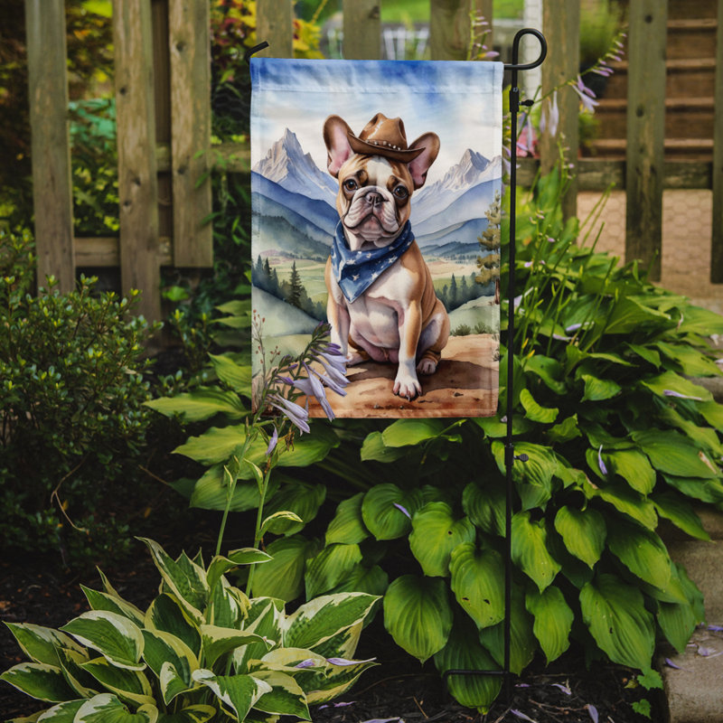 Drapeau Cowboy Welcome Garden, Bouledogue français