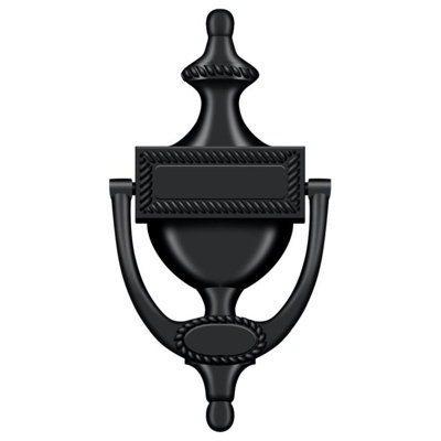 Deltana DKR75U19 Door Knocker, Victorian Rope in Paint Black