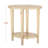 Solid Wood Oval End Table-2146664991