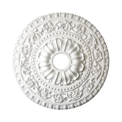 23-5/8 in Leaf Scroll Polyurethane Ceiling Medallion