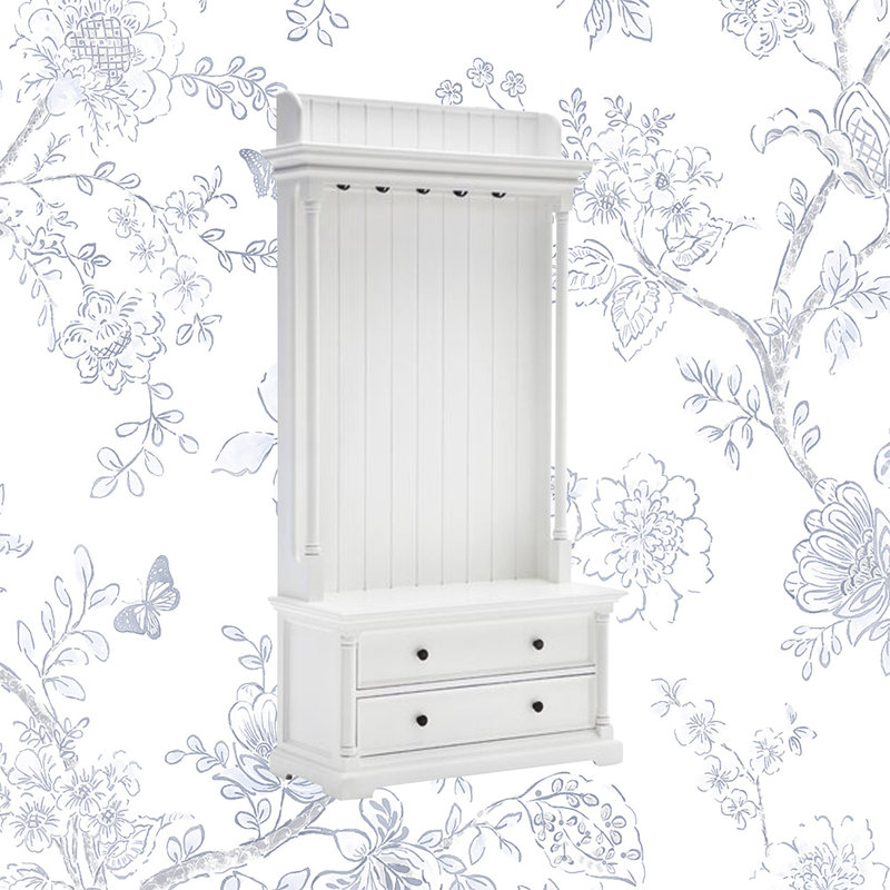 Vivien Hall Tree 39.37'' Wide with Bench