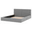 Grand lit tapissier au sol en velours-550158344