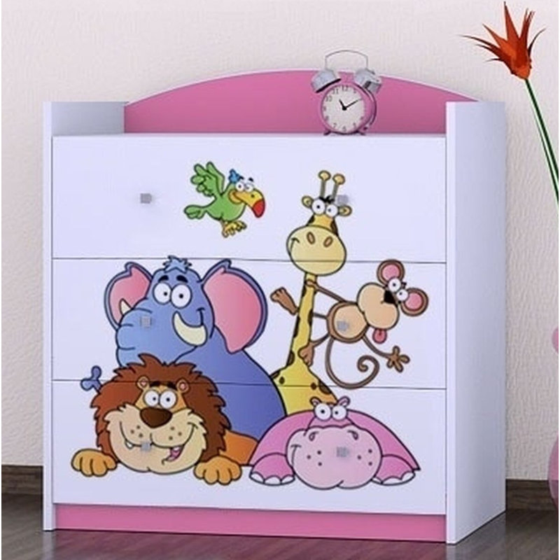 Nord 3 Drawer Chest, Pink