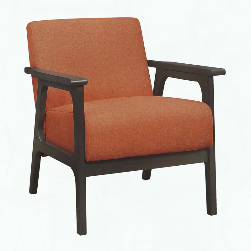 Chaise d'appoint profilée avec cadre gris antique, Orange