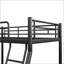 Twin over Full Size Metal Bunk Bed for Teens and Adults,Space-Saving/Noise Reduced/No Box Spring Needed, Round Tube, Black