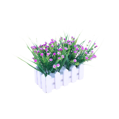 Kondieu Faux fleurs artificielles pour la décoration de la clôture en bois