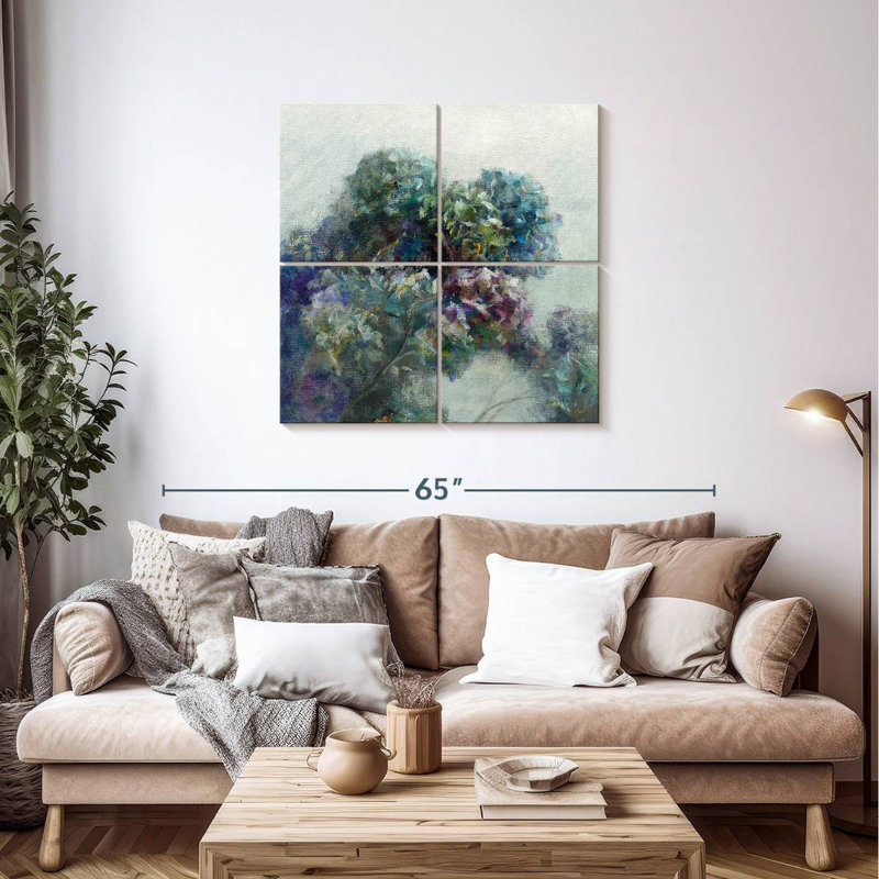 Hortensia abstrait Harnek, H 38 po x l 38 po